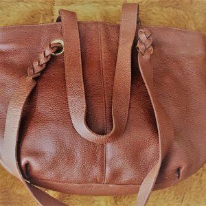 Saddle River Brown Leather Tote